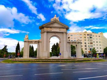 View of historical building against cloudy sky