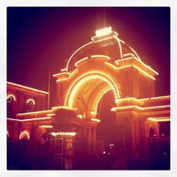 View of illuminated lights at night