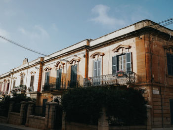 Low angle view of historic building against sky