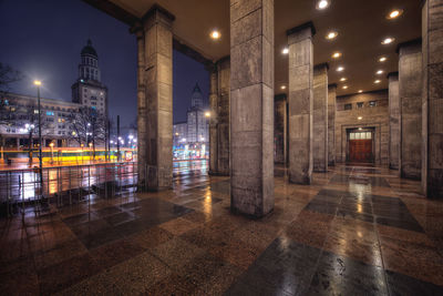 Illuminated empty room