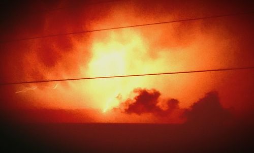 Low angle view of sky at sunset