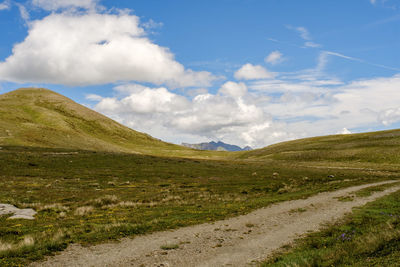 Scenic view of montain against sky