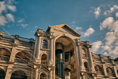 Low angle view of historical building against sky