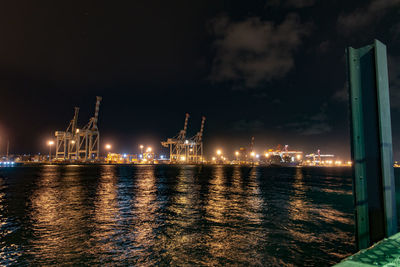 Fremantle port at night