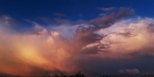 Low angle view of sky during sunset