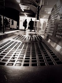 Woman walking in city