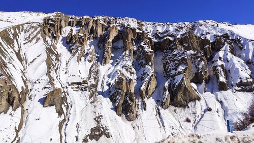 Panoramic view of snowcapped mountain against sky