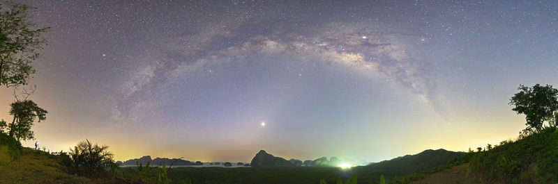 Milky way over khao klang talay - samed nang nee, phang nga province, thailand