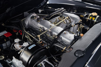 Close-up of car engine