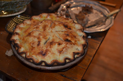 Close-up of bread in plate