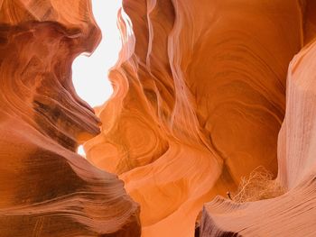 Low angle view of rock formation