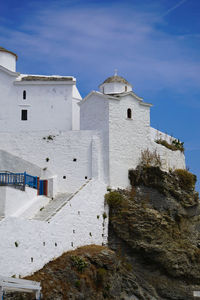 Low angle view of old church against sky