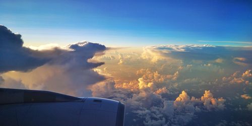 Aerial view of cloudscape against sky