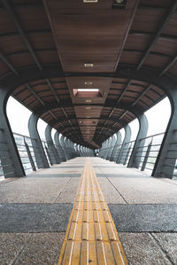 Empty covered footbridge