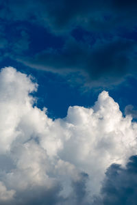 Low angle view of clouds in sky