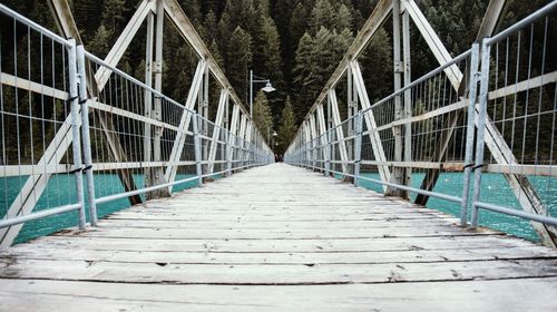 View of footbridge on footpath