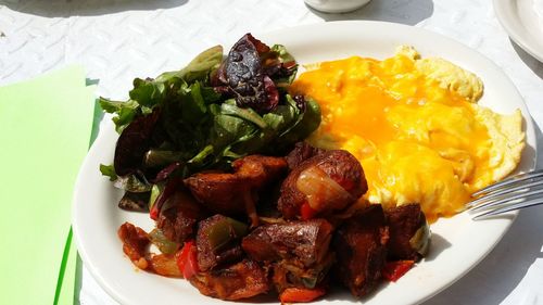 Close-up of food in plate