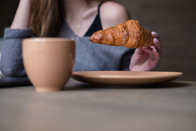 Close-up of food on table