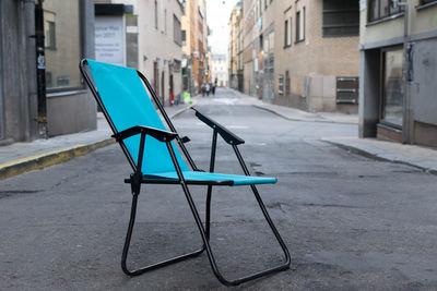 Chairs in city