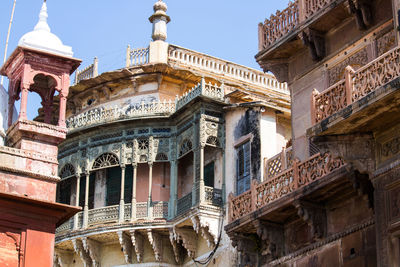 Low angle view of historical building against sky