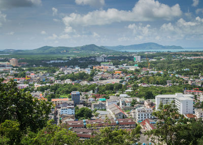 Landscape of phuket town view from rang hill