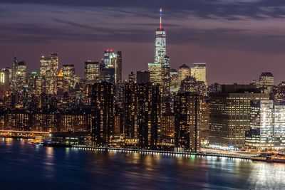 City skyline at night