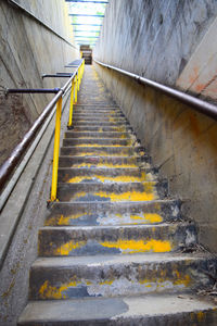 Low angle view of staircase in building