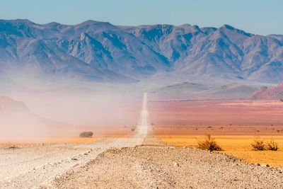 A gravel road in namibia 