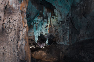 Low angle view of rock formation