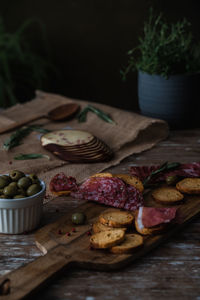 Close-up of fruits on table
