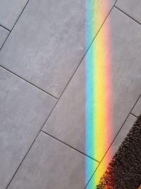 Rainbow over walkway