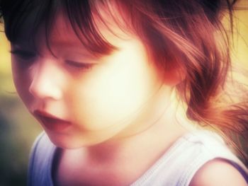Close-up of girl