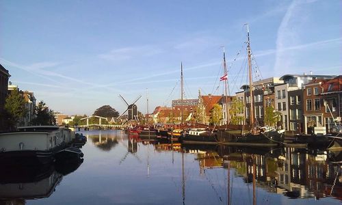 Boats in harbor