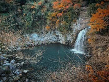 River flowing through rocks