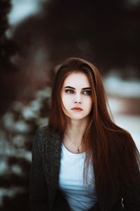 Portrait of beautiful young woman