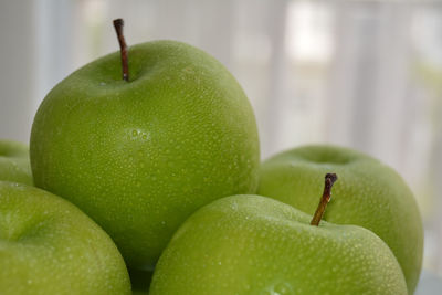 Close-up of wet apple