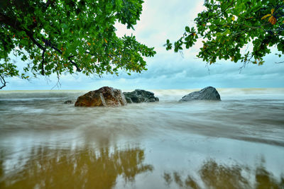 Scenic view of sea against sky