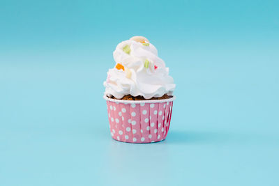 Close-up of ice cream against white background