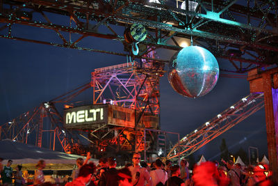 Low angle view of ferris wheel