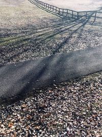 High angle view of sunlight