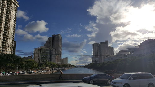 Modern cityscape against sky