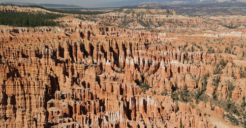 Aerial view of rock formations