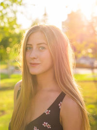 Portrait of beautiful woman smiling