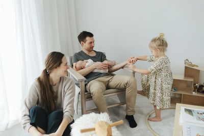 Parents with two children