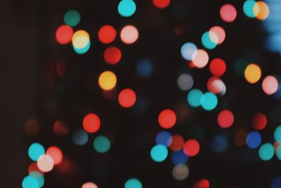 Defocused image of illuminated christmas lights