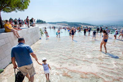 Group of people on beach