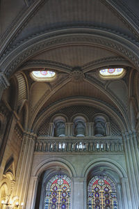 Low angle view of ornate ceiling in building