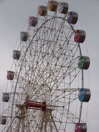 Low angle view of ferris wheel against sky