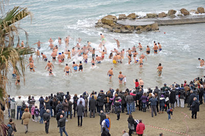 Crowd at beach