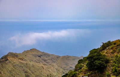 Scenic view of landscape against blue sky